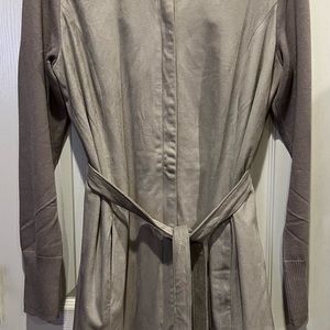 H by Halston Faux Suede/Sweater Knit Jacket SZ 10